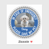 色の変更が可能なペットの安全警告 シール (シート)