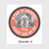 色の変更が可能なペットの安全警告 シール (シート)