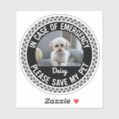 色の変更が可能なペットの安全警告 シール (シート)