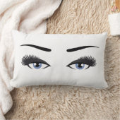色の変更の目のまつげの顔のファッションは構成します ランバークッション (ブランケット)