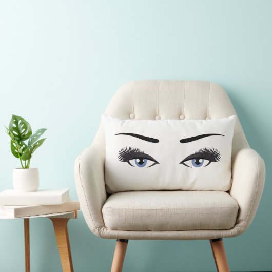色の変更の目のまつげの顔のファッションは構成します ランバークッション (椅子)