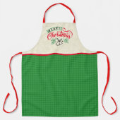 色の変更文字DIYメリークリスマスエプロン エプロン (正面)