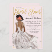 色の変更 – ブライダルシャワーファッションへの招待 招待状 (正面/裏面)