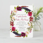 色の変更 – ブルゴーニュフローラ結婚式招待状 招待状 (スタンド正面)