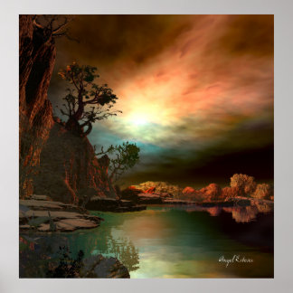 色の夕日 ポスター