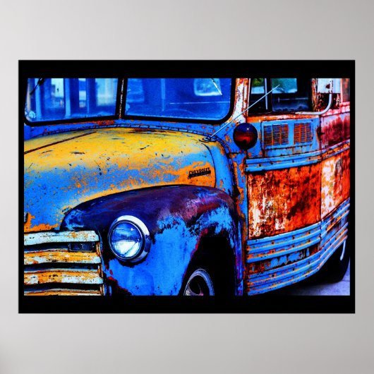 色の多いバス ポスター (正面)