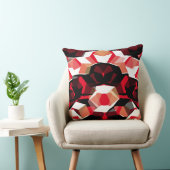 色の多い六角形で、無色の部分、赤に クッション (椅子)