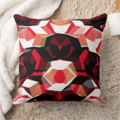 色の多い六角形で、無色の部分、赤に クッション (ブランケット)