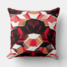 色の多い六角形で、無色の部分、赤に クッション