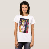 色の多い猫 Tシャツ (正面フル)