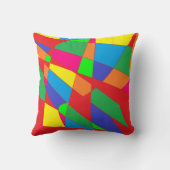 色の多くは、赤い黄色の青をクッション クッション (裏面)