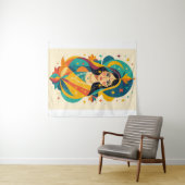 色の女神：インディアンブライダルファンタジー タペストリー (インサイチュ(横))