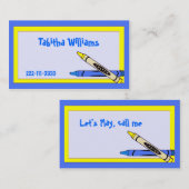 色の子供のテレホンカード コーリングカード (正面/裏面)