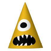 色の子供間抜けなモンスターの顔の黄色のパーティーを選んで下さい パーティーハット (正面)