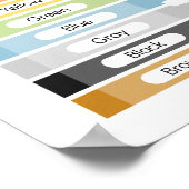 色の学習 ポスター (角)