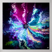 色の宇宙風 – パターンpareidolia ポスター (正面)