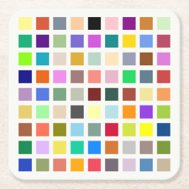 色の宇宙、虹&その他 – 81階調 スクエアペーパーコースター