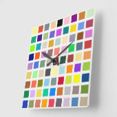 色の宇宙、虹&その他 – 81階調 スクエア壁時計 (傾斜)
