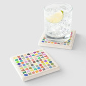 色の宇宙、虹&その他 – 81階調 ストーンコースター (横)