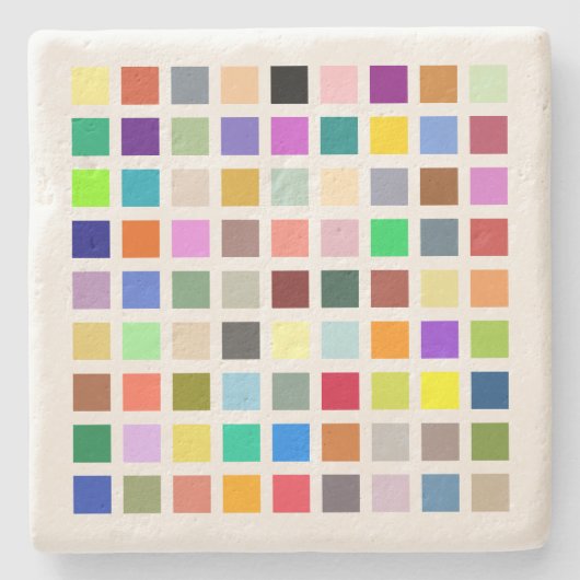 色の宇宙、虹&その他 – 81階調 ストーンコースター (正面)