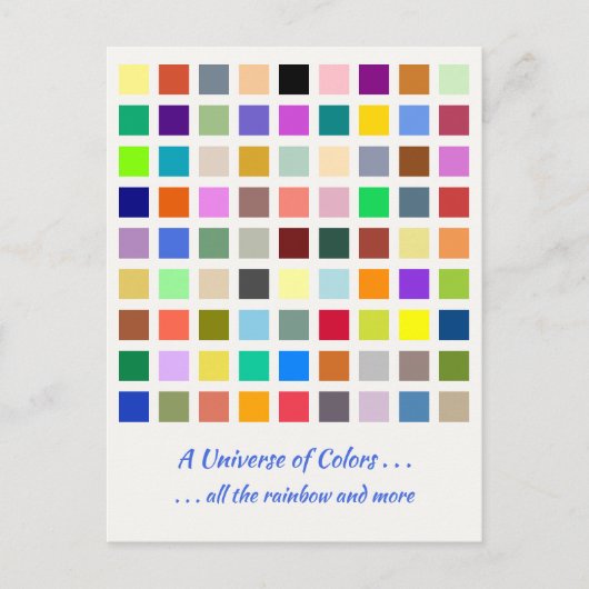 色の宇宙、虹&その他 – 81階調 ポストカード (正面)