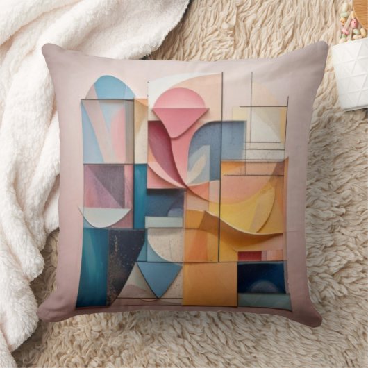 色の家 クッション (ブランケット)