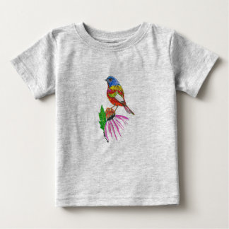 「色の小さな鳥」乳児/キッズTシャツ ベビーTシャツ