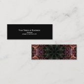 色の小型しおりの名刺のくもの巣 スキニー名刺 (正面/裏面)