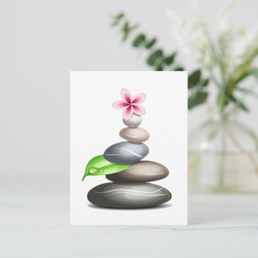 色の小石 ポストカード (スタンド正面)