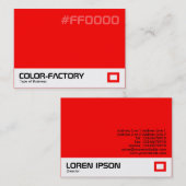 色の工場-赤(FF0000) 名刺 (正面/裏面)