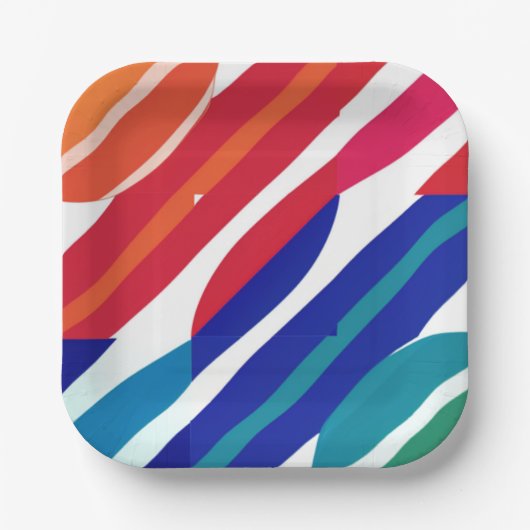 色の帯 ペーパープレート (正面)