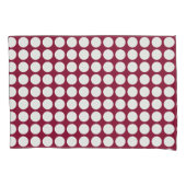 色の幾何学的で白い水玉模様 枕カバー (正面)