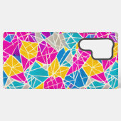 色の幾何学的な形状と鮮やか線 SAMSUNG GALAXYケース (裏面横)