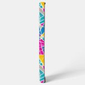 色の幾何学的な形状と鮮やか線 SAMSUNG GALAXYケース (左側面)