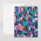 色の幾何学的はっきりした形状 ポストカード (正面/裏面)