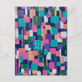 色の幾何学的はっきりした形状 ポストカード