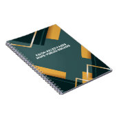 色の幾何学的パターンの信仰感動的引用文 ノートブック (右側)