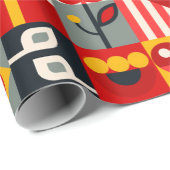 色の幾何学的 ラッピングペーパー (ロールコーナー)