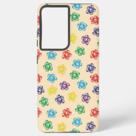 色の幾何渦巻形の円サムスンの電話ケース SAMSUNG GALAXY S21 ULTRAケース