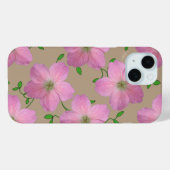 色の庭ピンクのゼラニウムの花 Case-Mate iPhoneケース (裏面 (横))