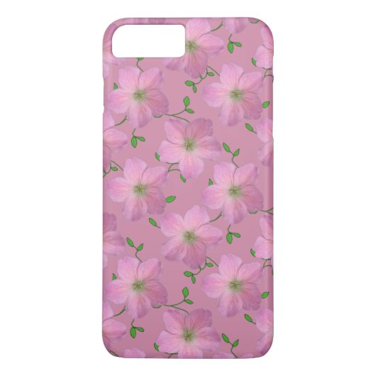 色の庭ピンクのゼラニウムの花 Case-Mate iPhoneケース (裏面)