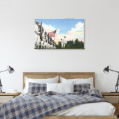 色の形成に敬礼 – 米国海軍 キャンバスプリント (インサイチュ (寝室))