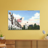 色の形成に敬礼 – 米国海軍 キャンバスプリント (インサイチュ (リビング))