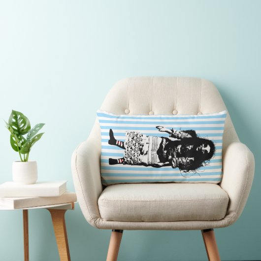 色の後置ストライプの型の人形枕 ランバークッション (椅子)