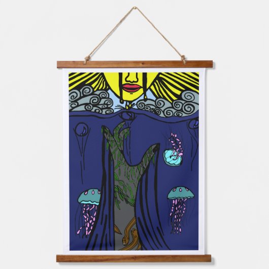 色の悲しみ 吊り下げ型タペストリー (正面)