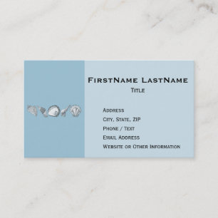 色の手描きの貝殻 名刺