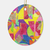 色の抽象的概念 セラミックオーナメント (左)