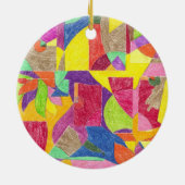 色の抽象的概念 セラミックオーナメント (裏面)