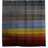 色の抽象芸術アートのストリポップ・アートのーミー塩辛い水色 シャワーカーテン (正面)