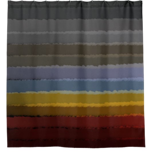 色の抽象芸術アートのストリポップ・アートのーミー塩辛い水色 シャワーカーテン (正面)